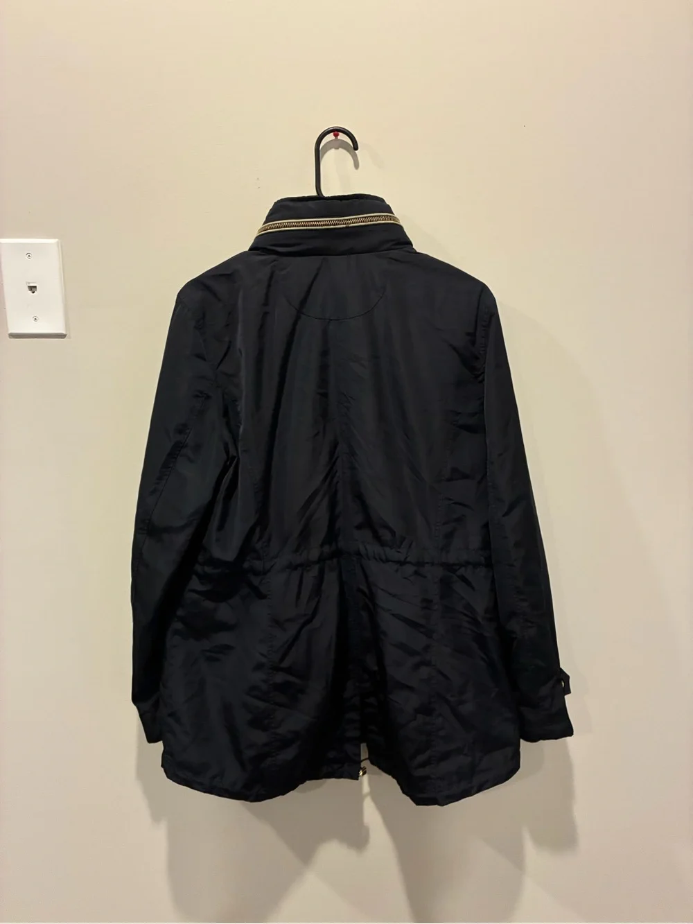 Michael Kors Navy Utility Jacket with Gold Hardware